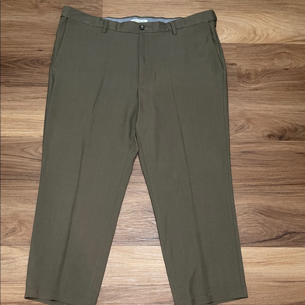 Franklin Tailored Classic Brown Dress Pants for Men 42x28